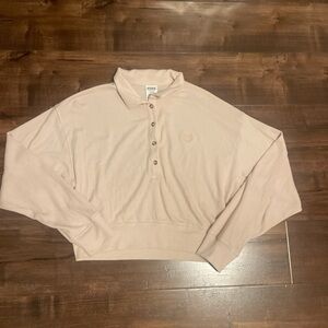 PINK Victoria's Secret Cream Waffle Knit Top